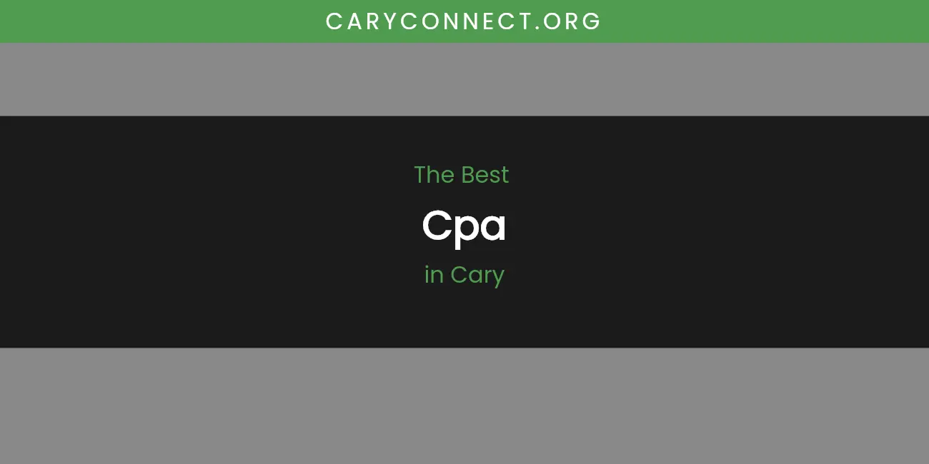 The Absolute Best CPA in Cary featured